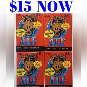 ALF 1987 Topps 4 Sealed Trading Card Wax Packs